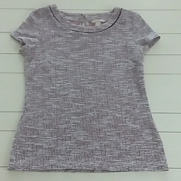 Banana Republic small red white navy metallic top - Picture 1 of 5